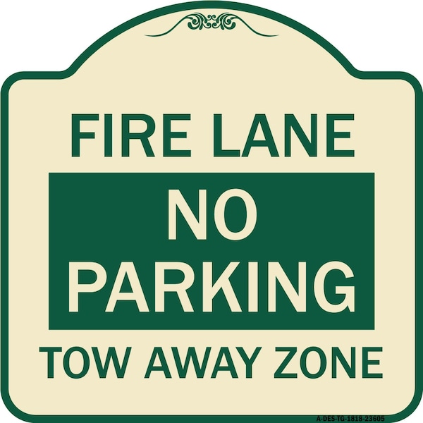 Signmission No Parking Tow-Away Zone Heavy-Gauge Aluminum Architectural Sign, 18" x 18", TG-1818-23605 A-DES-TG-1818-23605 - main